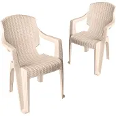 Garronda 2 Tuinstoelen Stapelbaar met Rotanlook GD-0254 Beige