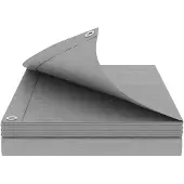 vidaXL Zeil met Oogjes Lichtgrijs 4 x 8 m 90 gsm PE