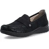 Rieker slippers, zwart, maat 39