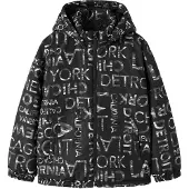 Name It Kids Tussenjas 'NKMMaz' grijs / zwart / wit