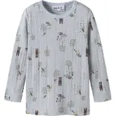 Name It Mini Shirt 'NMMWANG' duifblauw / bruin / pastellila