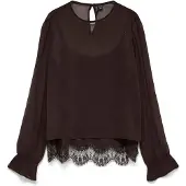 Vero Moda Blouse 'VMLalie' chocoladebruin