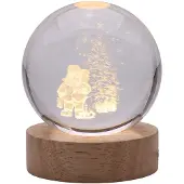 Clayre & Eef tafellamp, bruin, hout