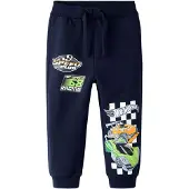 Name it Broek 'Hot Wheels' navy / groen / oranje / wit
