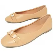 Montevita platte ballerina's voor dames, beige