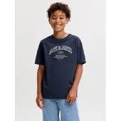 Jack & Jones Kids Junior Shirt 'JJEDENVER' navy / wit gemêleerd
