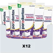 Parodontax 12x Tandpasta Strenghten & Protect Whitening 75 Ml