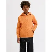 Jack & Jones Junior Sweatshirt 'JCOClub' mandarijn / wit