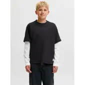 Jack & Jones Junior Sweatshirt 'JCOEcho' zwart / wit