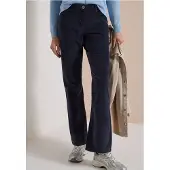 Cecil Dames High Waist Bootcut-broek in Slim Fit - Blauw - 33