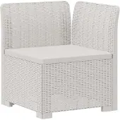 vidaXL 4-Zitter Tuin Sofa Rattan Look PP Wit