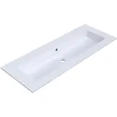 Arcqua Wastafel mira enkel zonder kraangat 121x46x1,5 cm glans wit