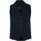 JP 1880 Regular Fit Vest donkerblauw, Effen