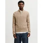 Jack & Jones Trui 'JJPANNEL' lichtbruin