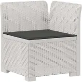vidaXL 4-Zitter Tuin Sofa met Kussens Rattan Look PP Wit