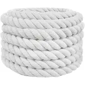 vidaXL Katoenen Touw 40 mm 5 m Wit 100% katoen