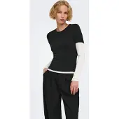 ONLY Onldubla Top Dames Zwart Xs