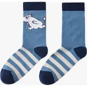 Reima Sportsokken ' Moomin Randig ' marine / zwart / natuurwit