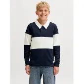 Jack & Jones Junior Sweatshirt 'JORFREDERIKSBERG' marine / wit
