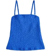 Next - Dames - Buikcorrigerende tankini-top met gerimpelde bandeau - Blauw