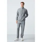 Tommy Life Heren Sweatshirt met Ritskraag en Broek Set
