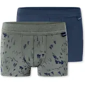Schiesser Onderbroek ' Fine Rib Multi ' donkerblauw / kaki