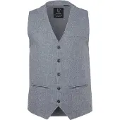 JP 1880 Regular Fit Vest Muisgrijs, Effen