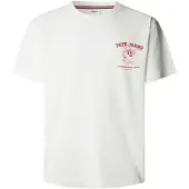 Pepe Jeans Shirt 'Coffee Tee' rood / offwhite