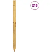 vidaXL Schuttingpalen 15 st Bruin 100 cm Massief grenenhout