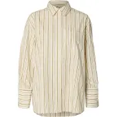 Selected Blouse 'SLWDANNIE' beige / mosterd / pasteelgeel / lichtgrijs