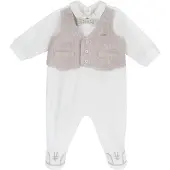 Chicco Rompertje/body ecru / beige gemêleerd