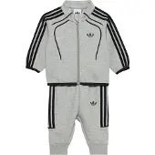 Adidas Joggingpak 'SPACER' grijs gemêleerd / zwart