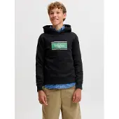 JACK&JONES JUNIOR Junior Sweatshirt 'JJBuster' groen / zwart / wit