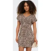 ONLY Jurk 'ONLMette' beige / karamel / donkerbruin
