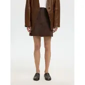 Selected Suède Minirok Dames Bruin 36