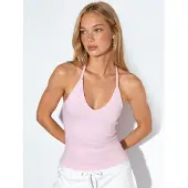 Busem Slim Fit Halterhals Tricot Blouse
