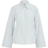 We fashion Blouse lichtblauw / zwart / wit