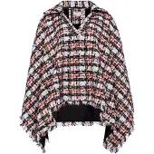 IZIA Cape 'Festival' rosa / donkerrood / zwart / wit