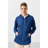 Tommy Life Overgevoerde Hoodie Langarm Zip Tuniek Top