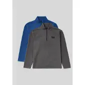 Tommy Life Heren Halflange Rits Pluche Sweatshirt