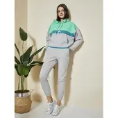 Tommy Life Kleurgebloemde Hoodie en Broek Set