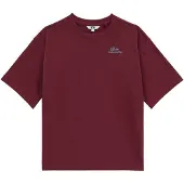 We fashion Shirt lichtblauw / wijnrood / wit
