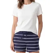 Schiesser Pyjama 'Mix & Relax' donkerblauw / wit