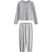Next Pyjama grijs gemêleerd