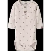 Name it Rompertje/body ecru / lichtbruin