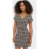 ONLY Jurk 'ONLMette' beige / zwart