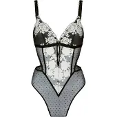 Hunkemoller Body 'Lindi' zwart / wit