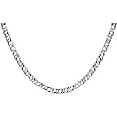 Lucardi Heren Ketting dubbele gourmet - Echt Zilver - Ketting - Vaderdag Cadeautje - 50 cm - Zilverkleurig