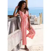 LASCANA Jumpsuit pitaja roze / wit