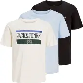 Jack & Jones Junior Shirt lichtblauw / smaragd / zwart / wit